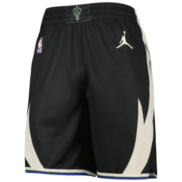 MILWAUKEE BUCKS STATEMENT EDITION DRI-FIT NBA SWINGMAN SHORTS 'BLACK/OPAL'